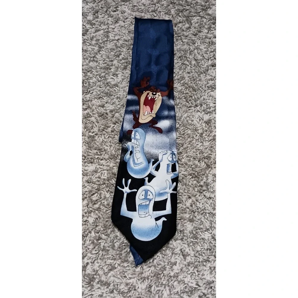 Vintage Men's Tie 1996 Taz Scares Ghosts Looney Tunes 59